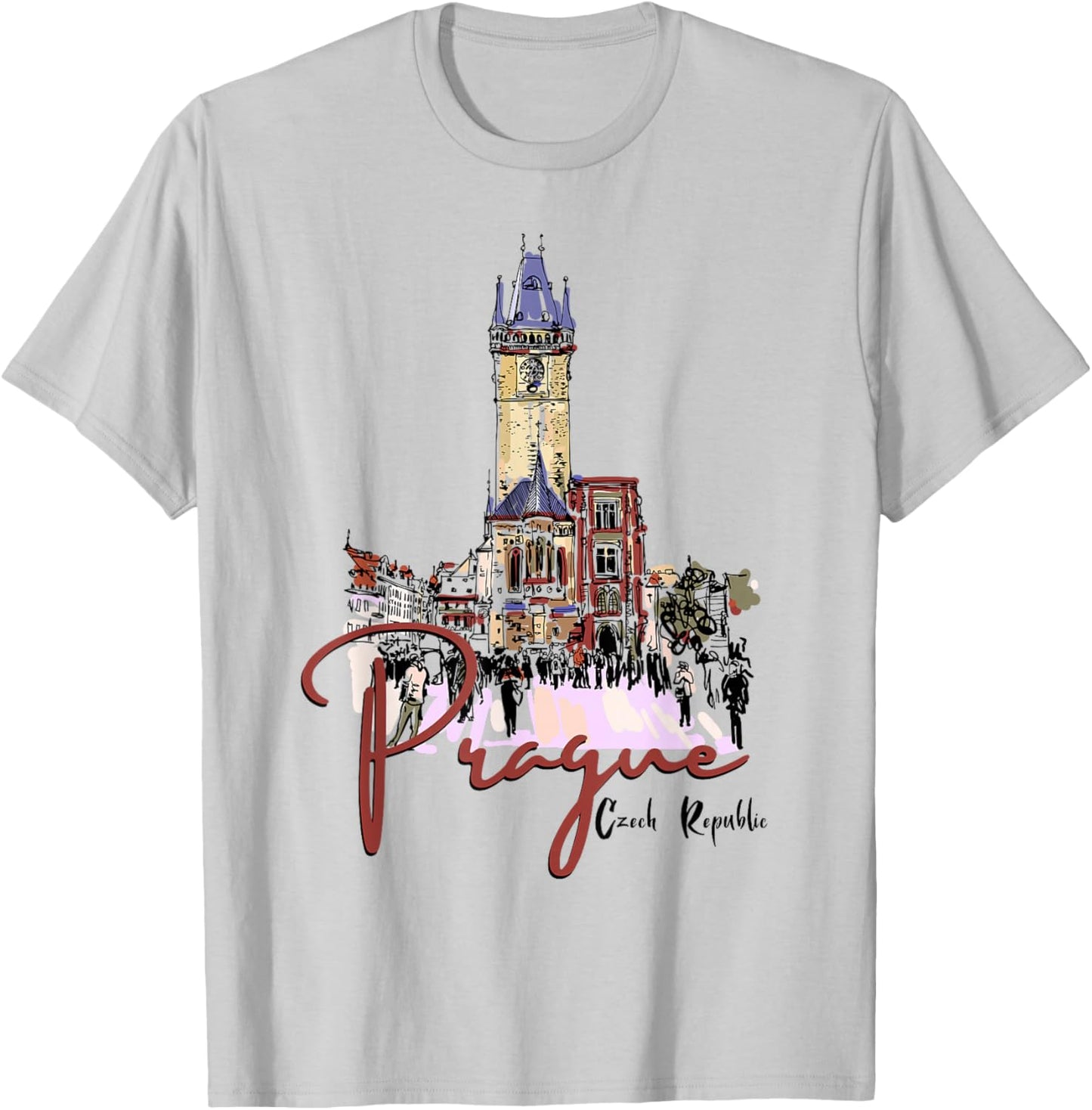 Prague Czech Republic Souvenir Prague T-Shirt - T-Shirt | Ash