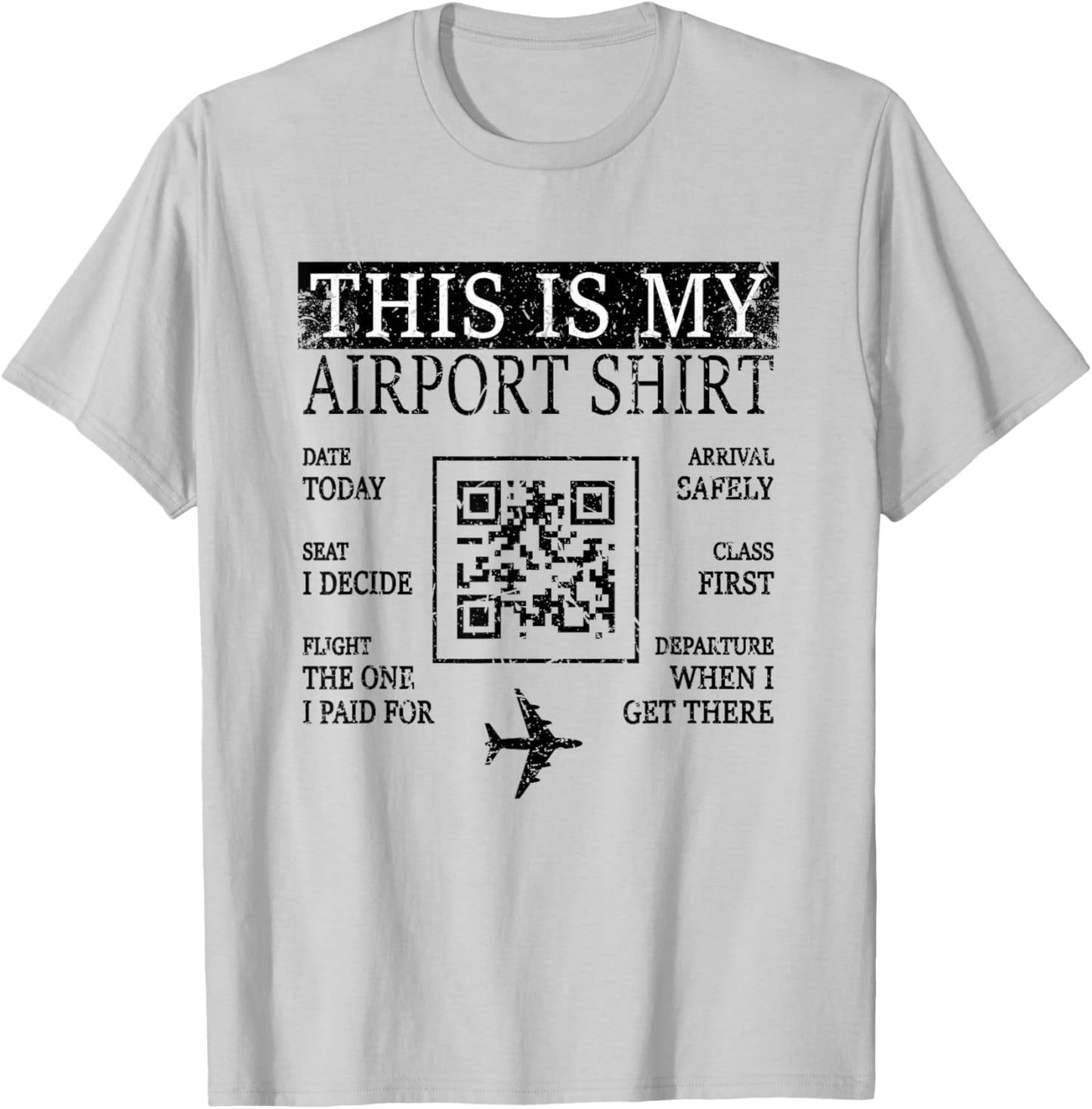 Retro This Is My Airport Shirt Matching Family Travel T-Shirt - T-Shirt | Ash
