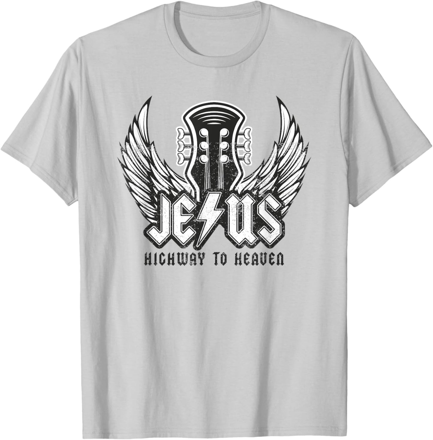 Jesus Rock and Roll Christian Music Worship Bible Verse T-Shirt - T-Shirt | Ash