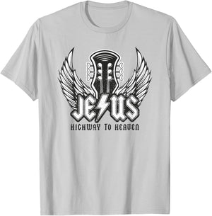 Jesus Rock and Roll Christian Music Worship Bible Verse T-Shirt - T-Shirt | Ash