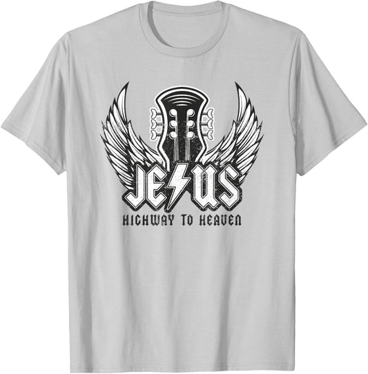 Jesus Rock and Roll Christian Music Worship Bible Verse T-Shirt - T-Shirt | Ash