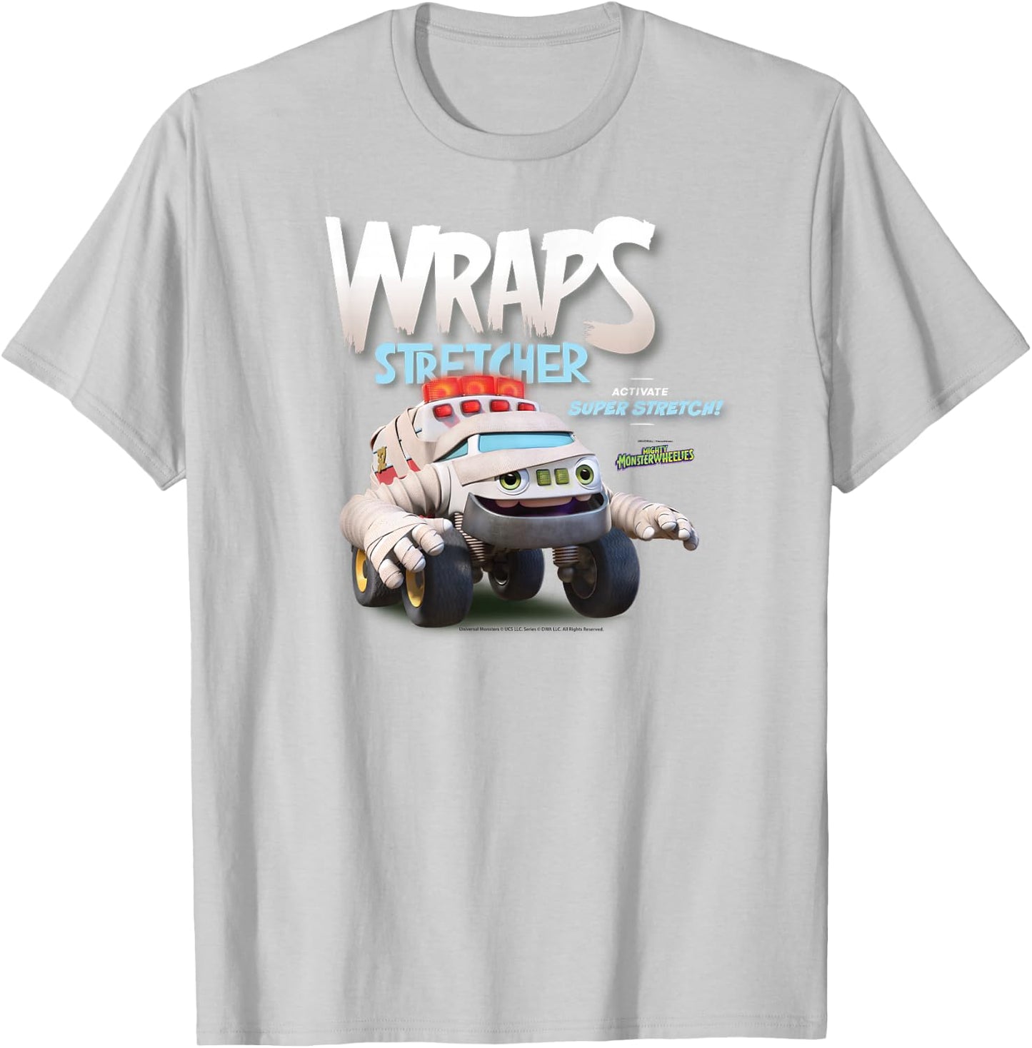 DreamWorks Mighty MonsterWheelies Wraps Stretcher T-Shirt - T-Shirt | Ash