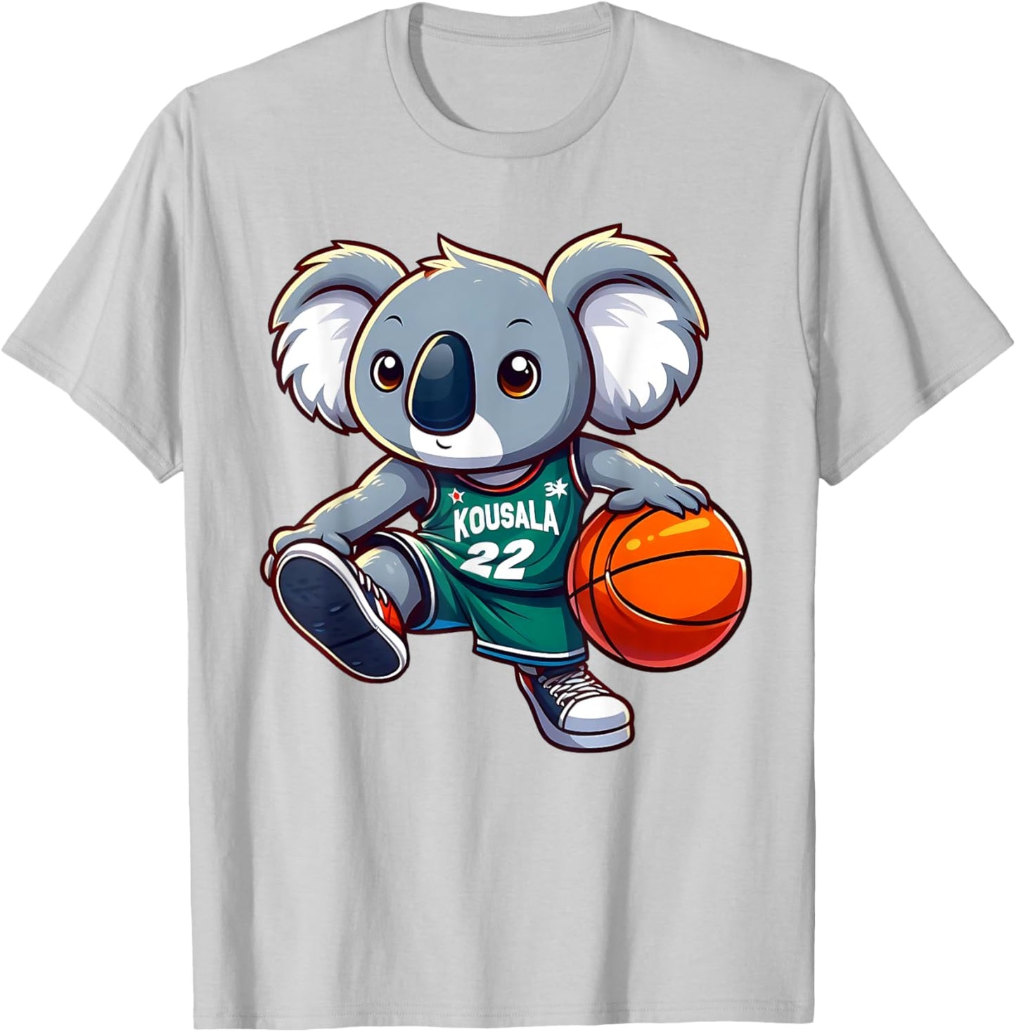 Koala playing Basketball T-Shirt - T-Shirt | Ash