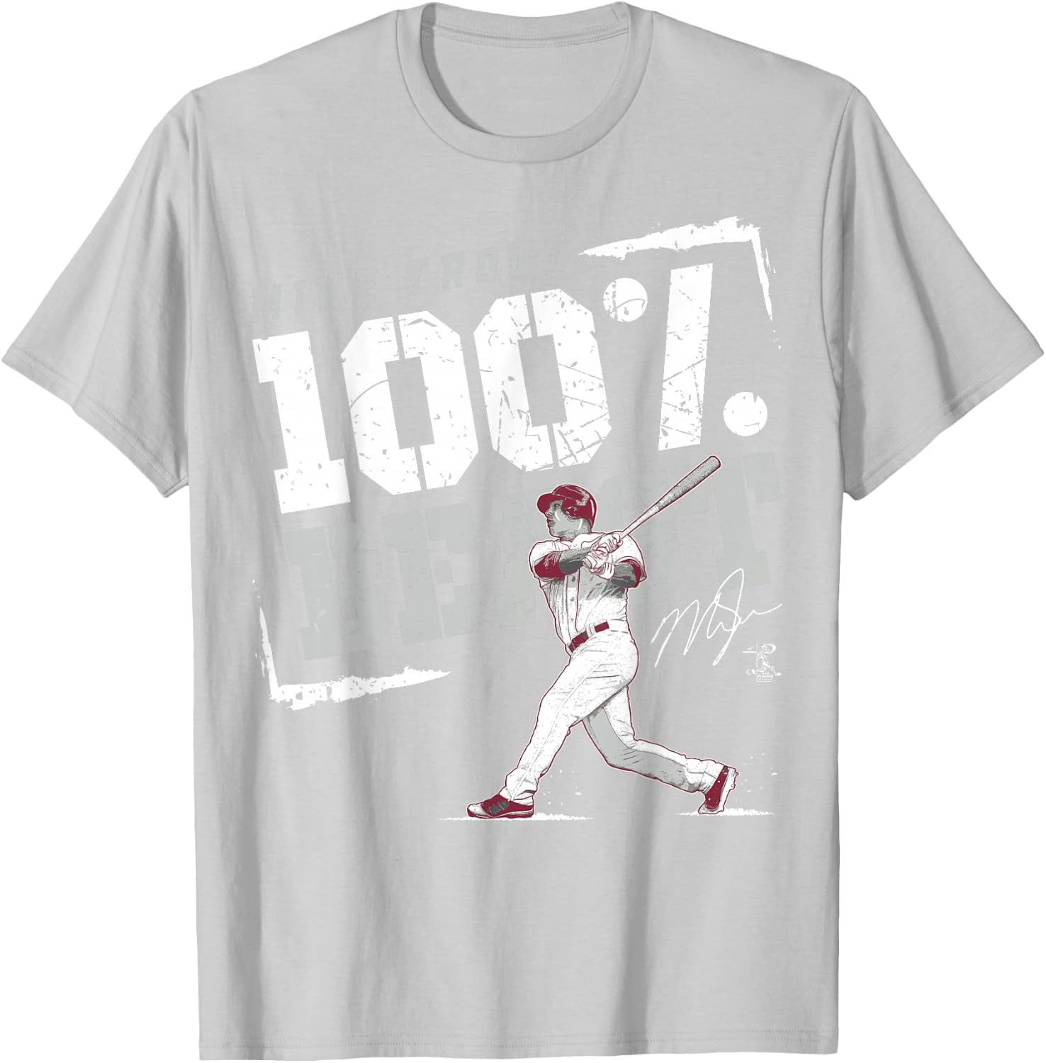 Mike Trout 100% Beast - Apparel T-Shirt - T-Shirt | Ash