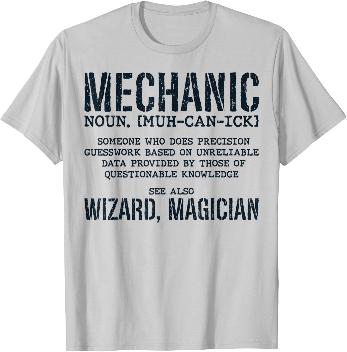 Mechanic Definition Funny Noun Meaning Vintage Gifts Men T-Shirt - T-Shirt | Ash