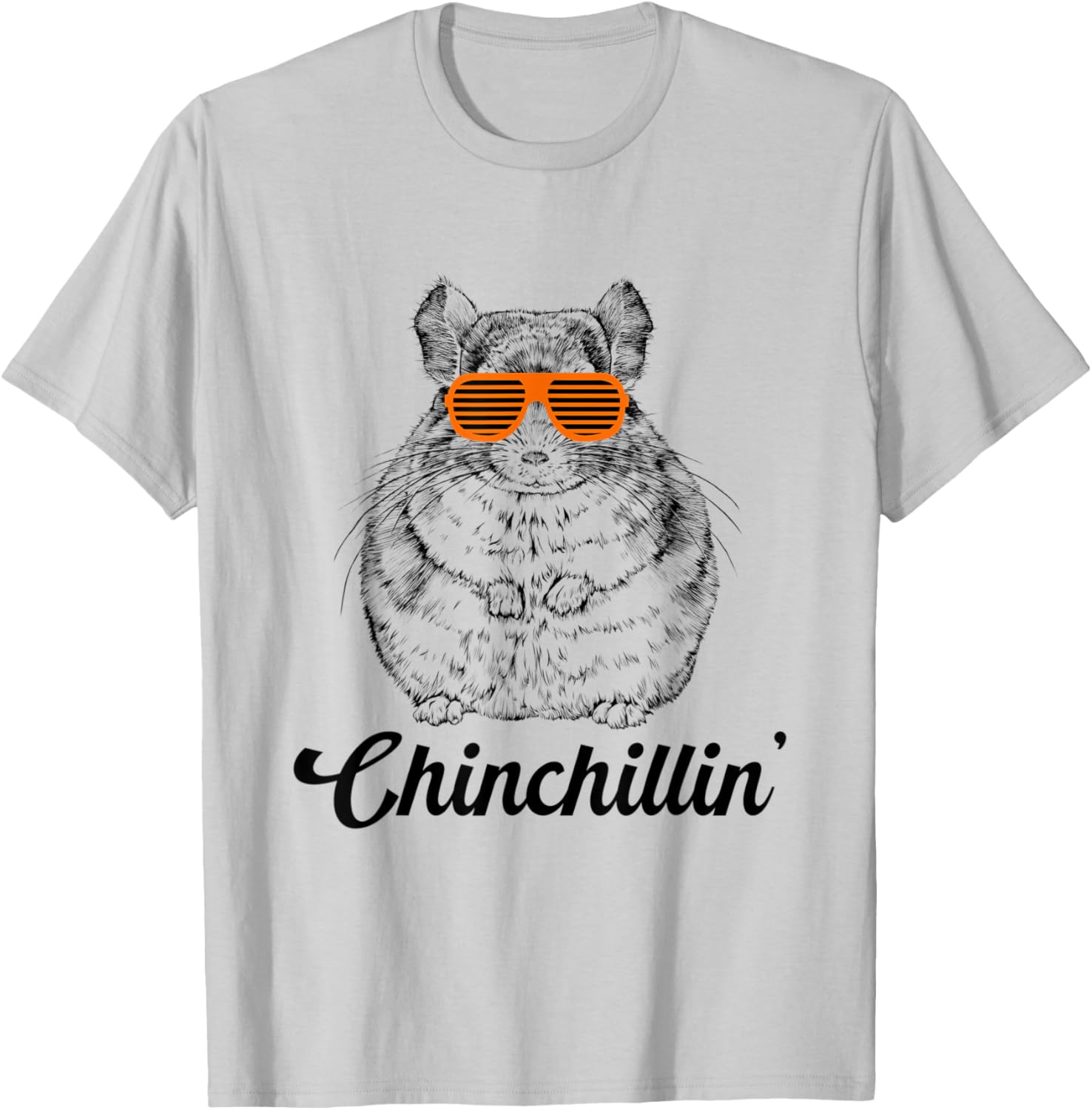 Chinchillin' Funny Chinchilla Mom Dad T-Shirt - T-Shirt | Ash