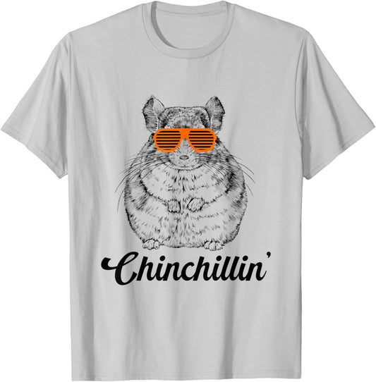Chinchillin' Funny Chinchilla Mom Dad T-Shirt - T-Shirt | Ash