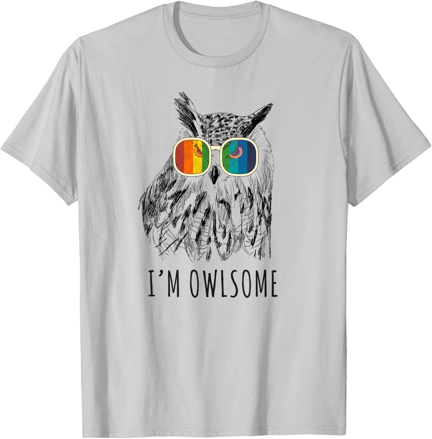I'm Owlsome Cute Owl Women Girls Owl Lover Gifts T-Shirt - T-Shirt | Ash