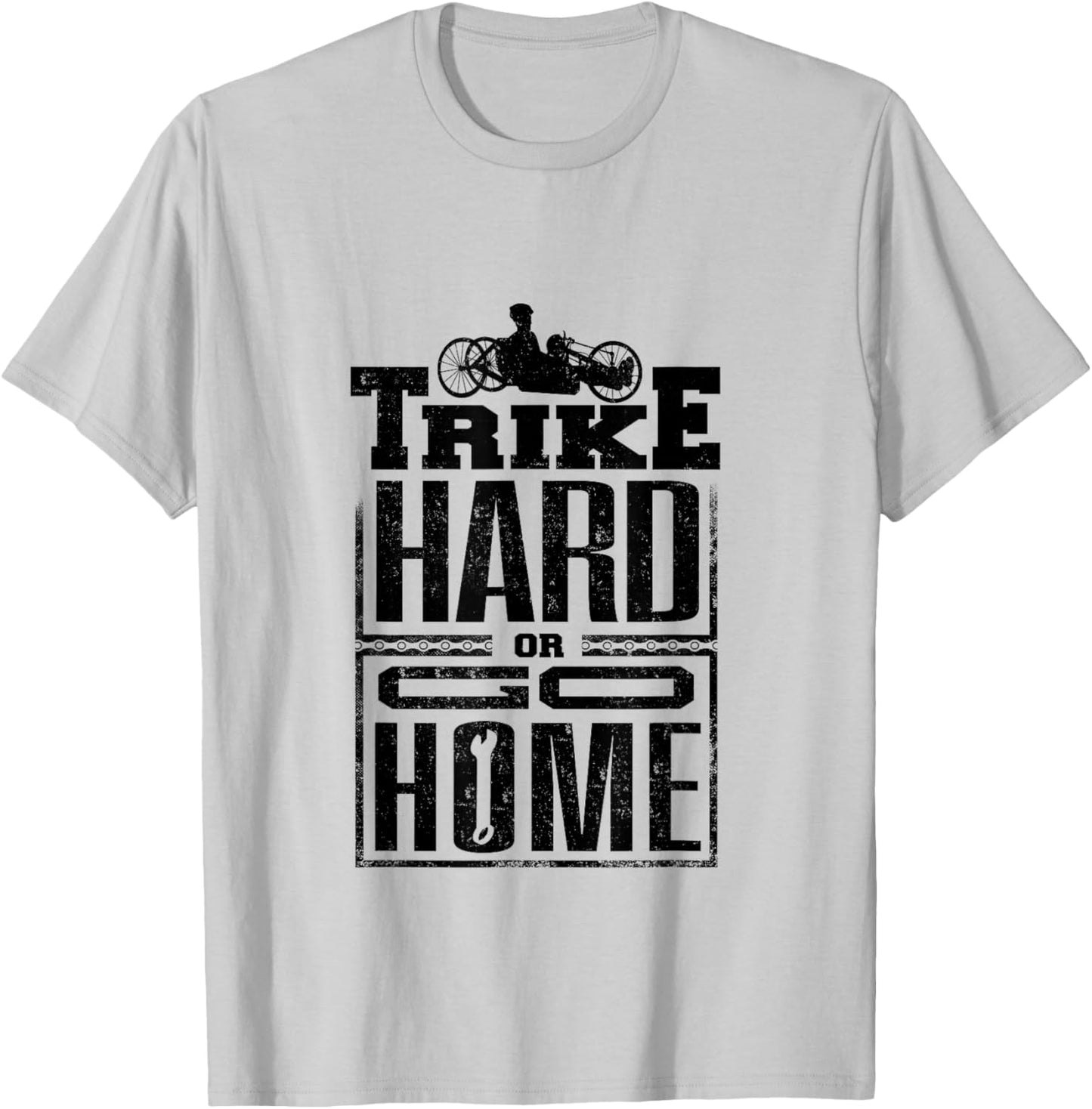 Recumbent Trike Triker Recumbent Bike Trike Hard T-Shirt - T-Shirt | Ash