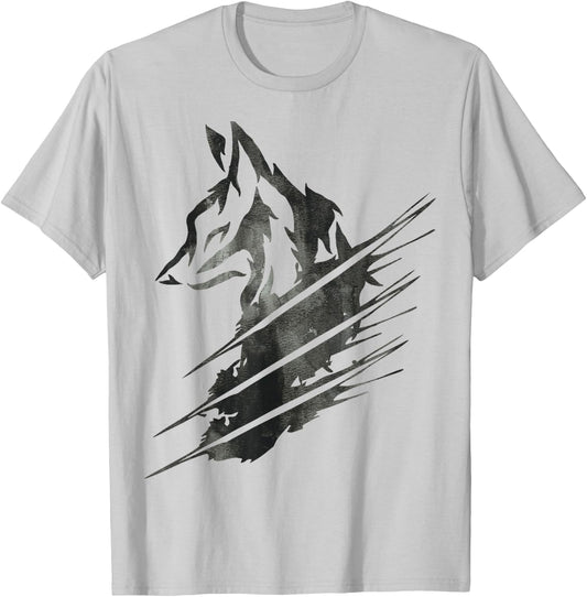 Wolf, Wolves, Animal, Claw, Howl, Moon, Graphic, Gift T-Shirt - T-Shirt | Ash