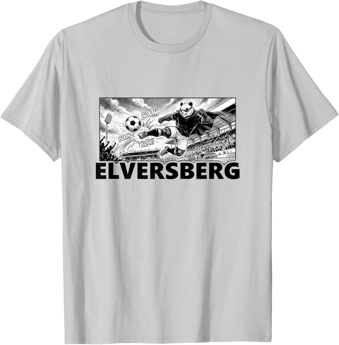 Fußball Panda Kaiserlinde Elversberg Erste Liga Schwarz Weiß T-Shirt - T-Shirt | Ash