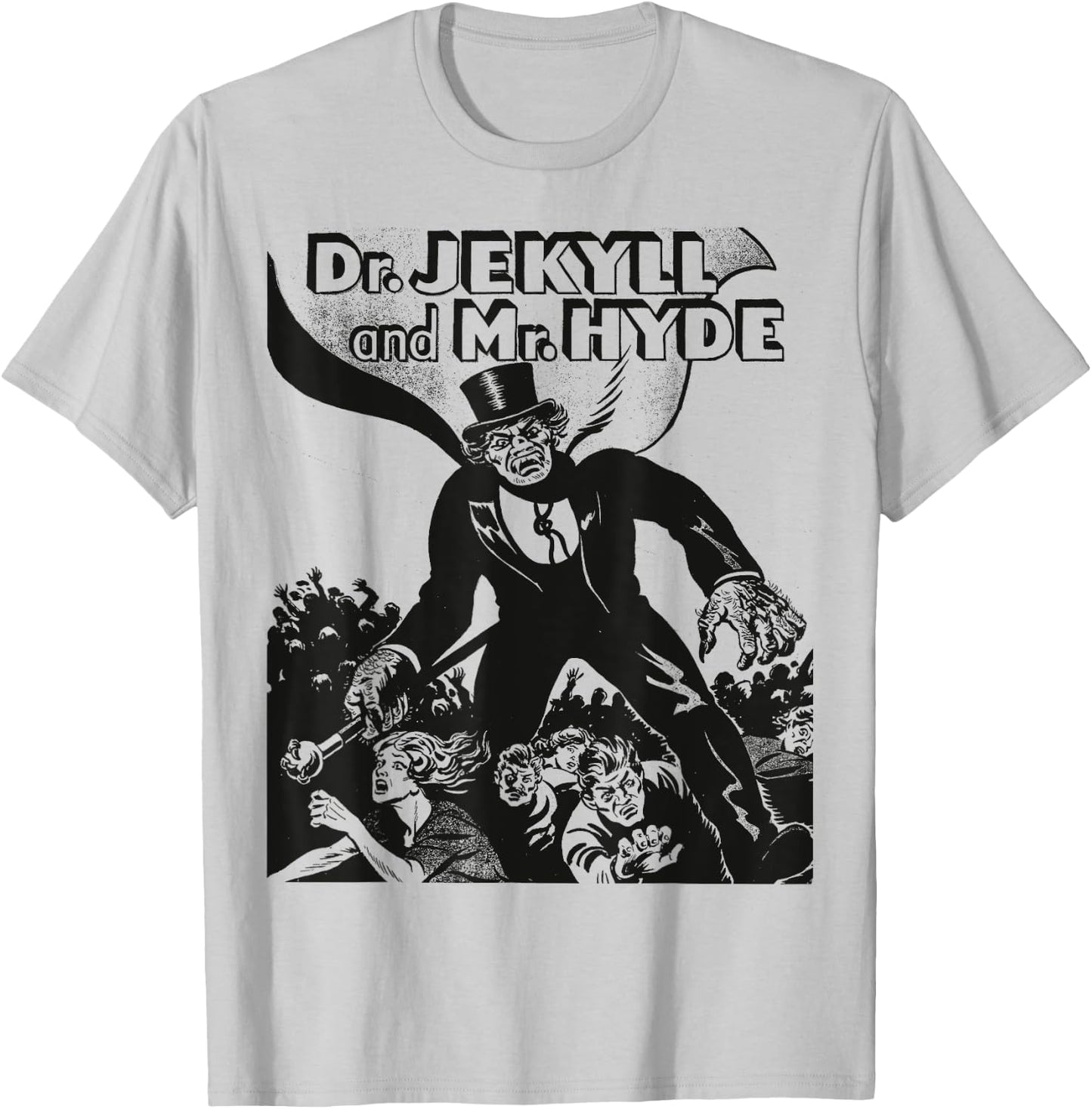 Dr. Jekyll & Mr. Hyde Horror Retro Halloween Monster T-Shirt - T-Shirt | Ash