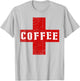 Vintage Coffee Lovers Medic red crossed rescue Java team T-Shirt - T-Shirt | Ash
