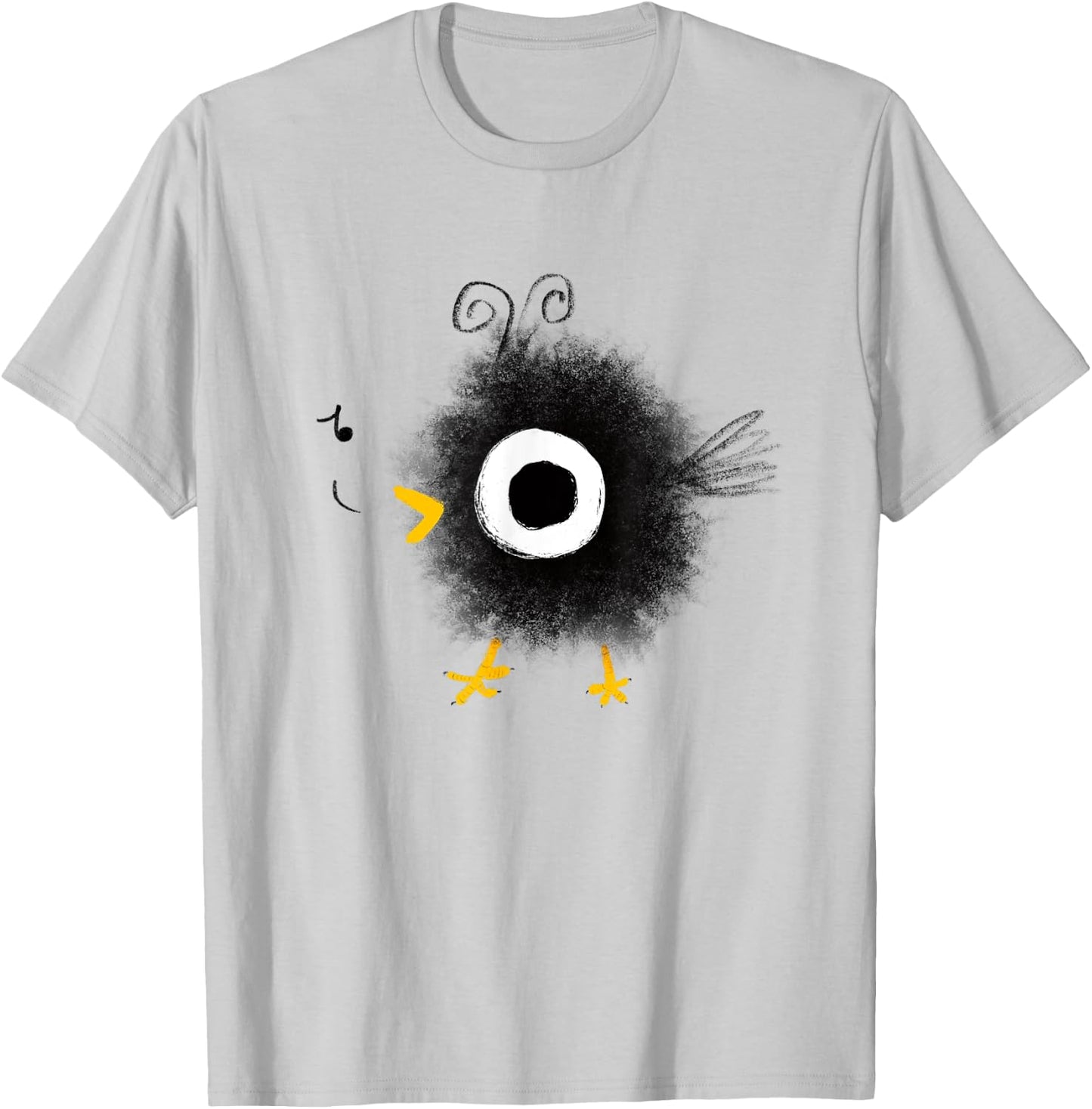 Funny and Cute Baby Bird T-Shirt - T-Shirt | Ash