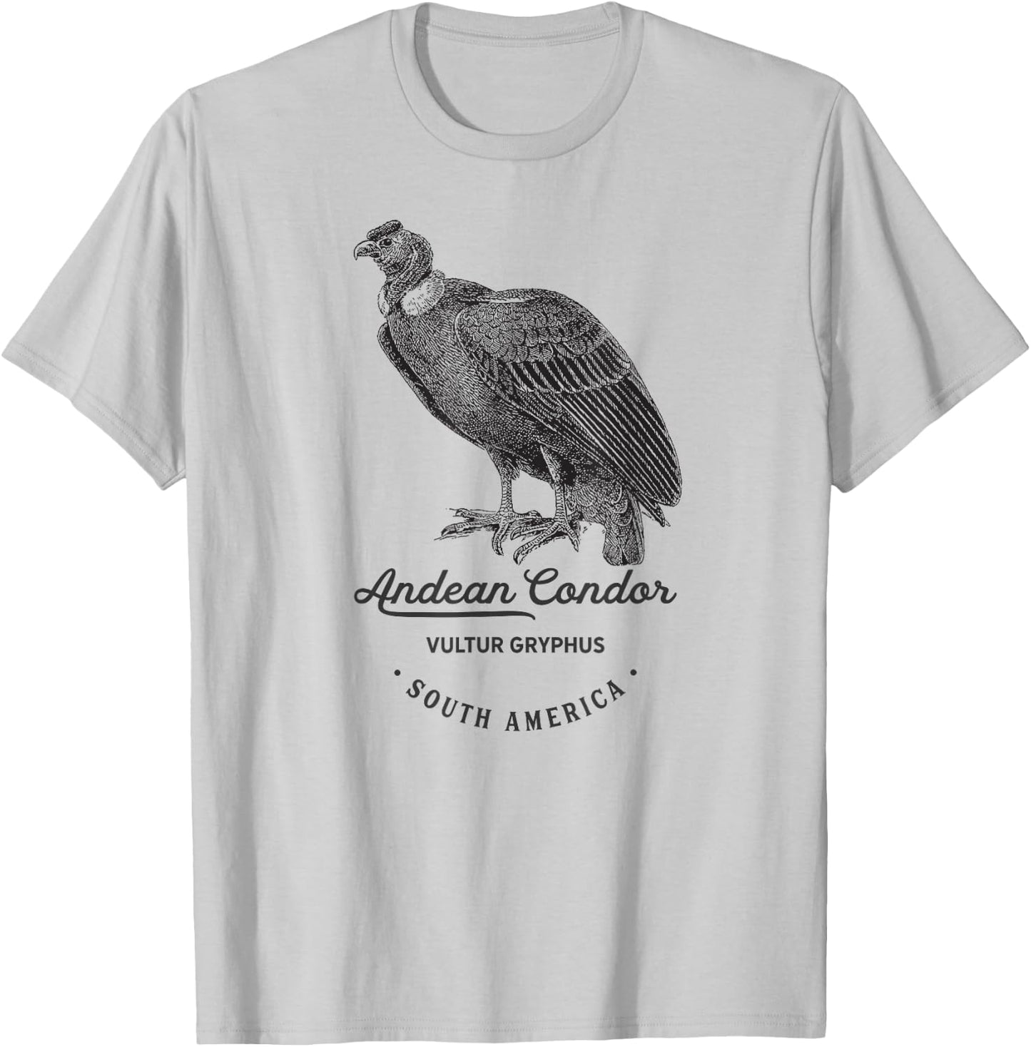 Andean Condor Vintage Animal Prints Birthday Gift T-Shirt - T-Shirt | Ash