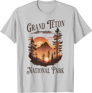 Grand Teton National Park T-Shirt - T-Shirt | Ash