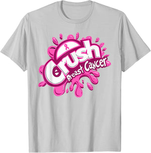 Pink Crush Breast Cancer Awareness T-Shirt - T-Shirt | Ash