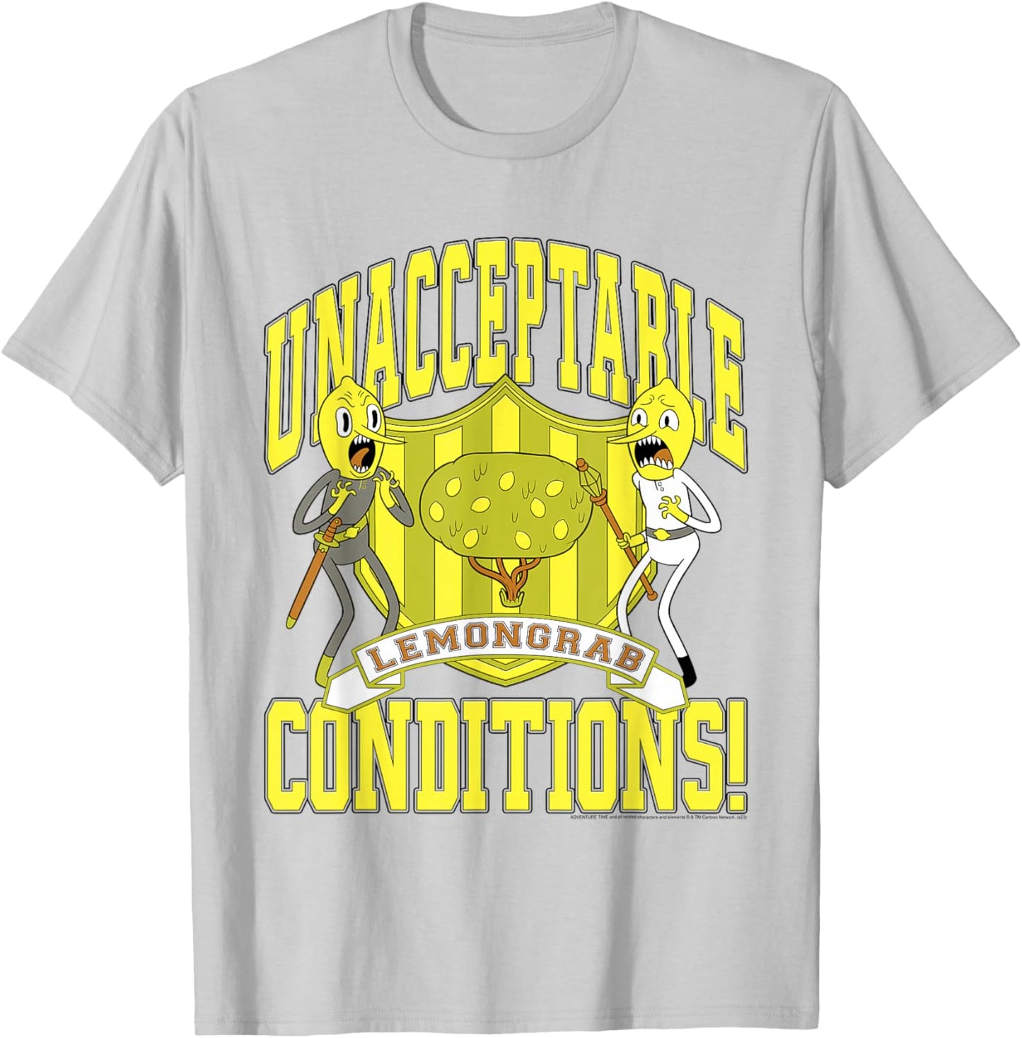 Adventure Time Lemongrab Unacceptable Conditions T-Shirt - T-Shirt | Ash