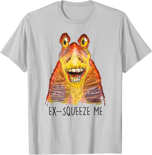 Star Wars Jar Jar Binks Ex-Squeeze Me T-Shirt - T-Shirt | Ash