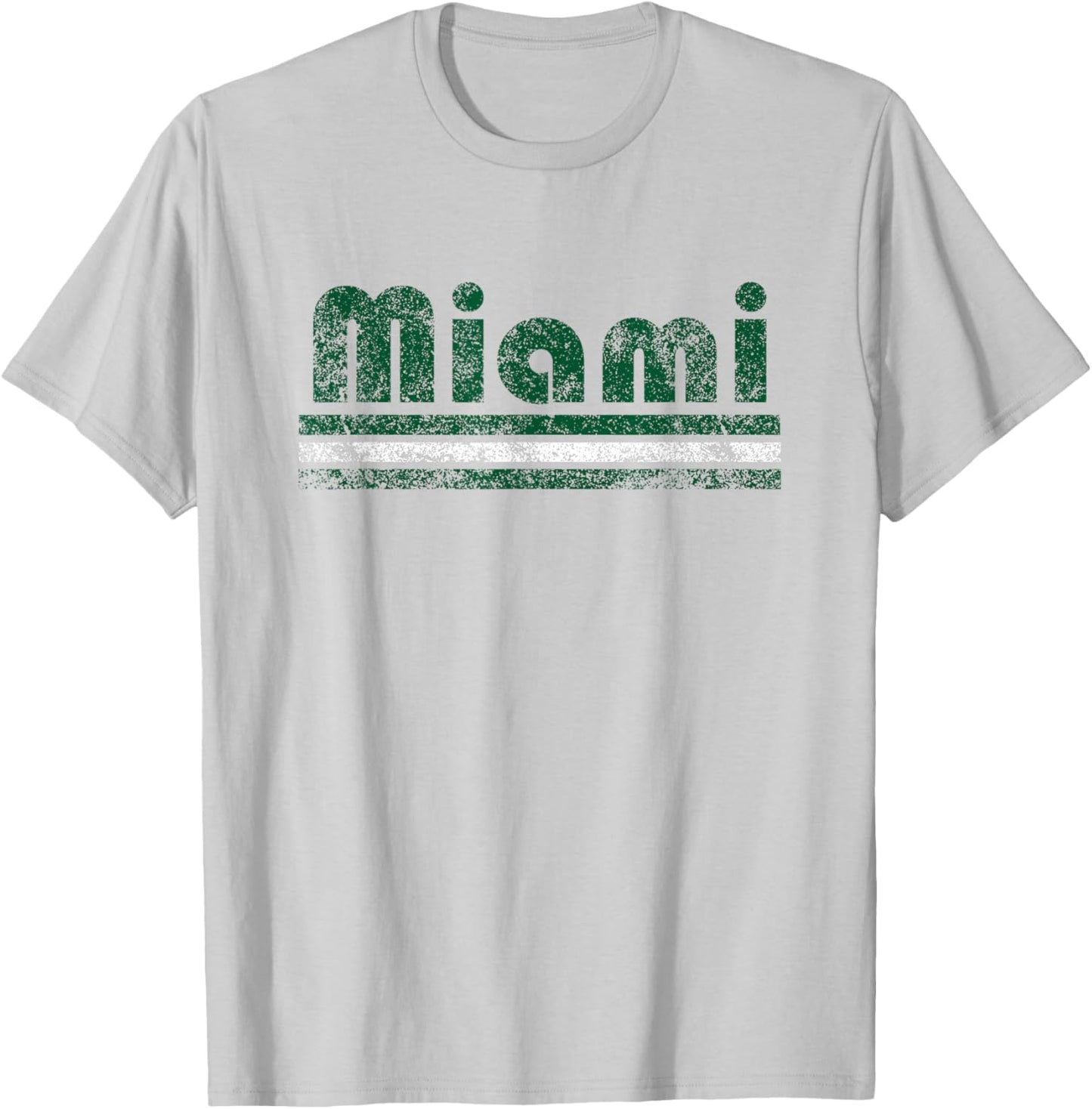 Miami Florida Vintage Weathered Throwback T-Shirt - T-Shirt | Ash