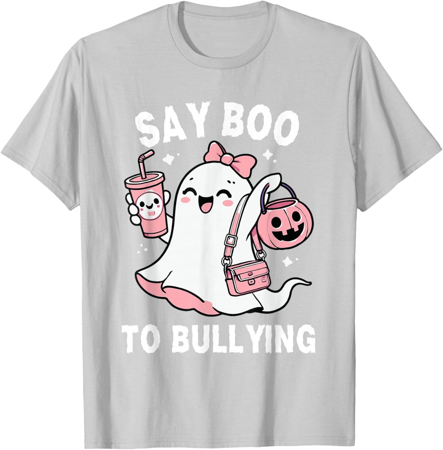 Say Boo To Bullying Orange Anti Bullying Unity Day Halloween T-Shirt - T-Shirt | Ash