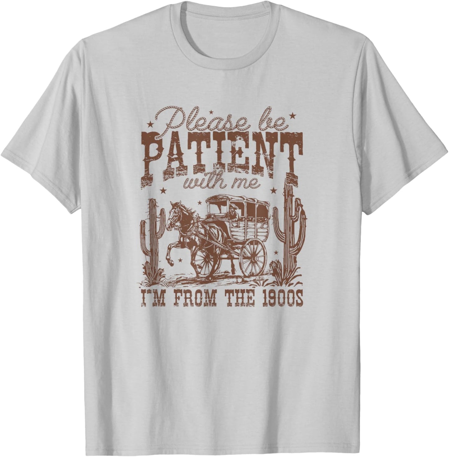 Please Be Patient I’m From the 1900s – Vintage Aesthetic T-Shirt - T-Shirt | Ash