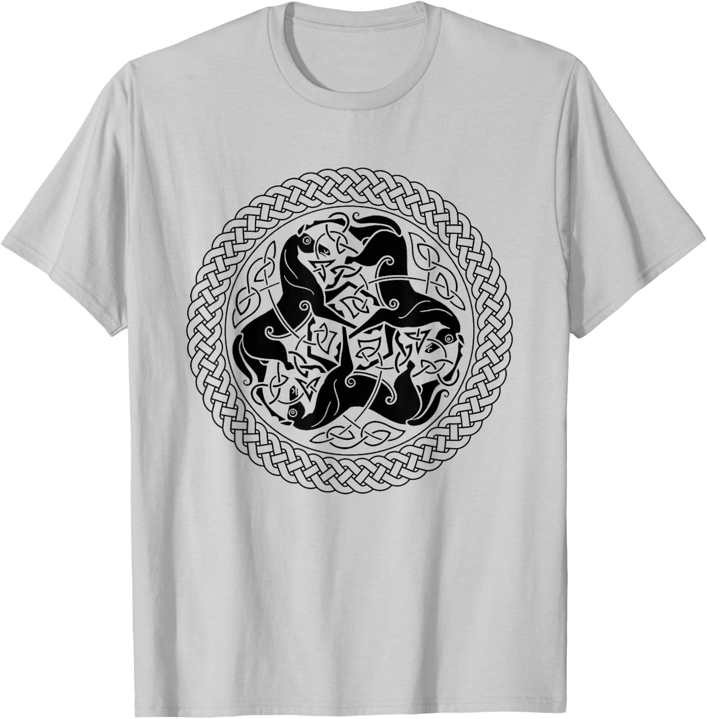 Celtic Epona Knot Ring with Horses T-Shirt - T-Shirt | Ash