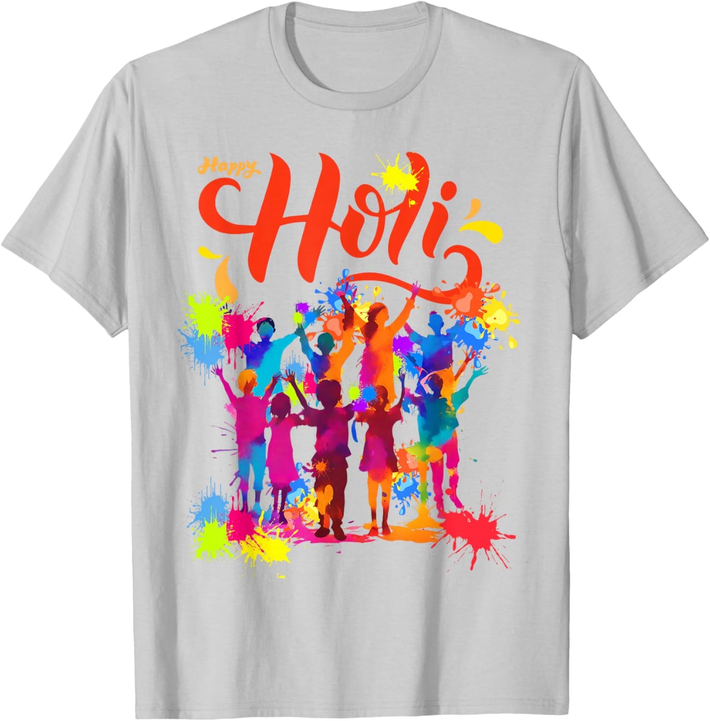 Happy Holi Festival Outfit India Hindu Men Kids T-Shirt - T-Shirt | Ash