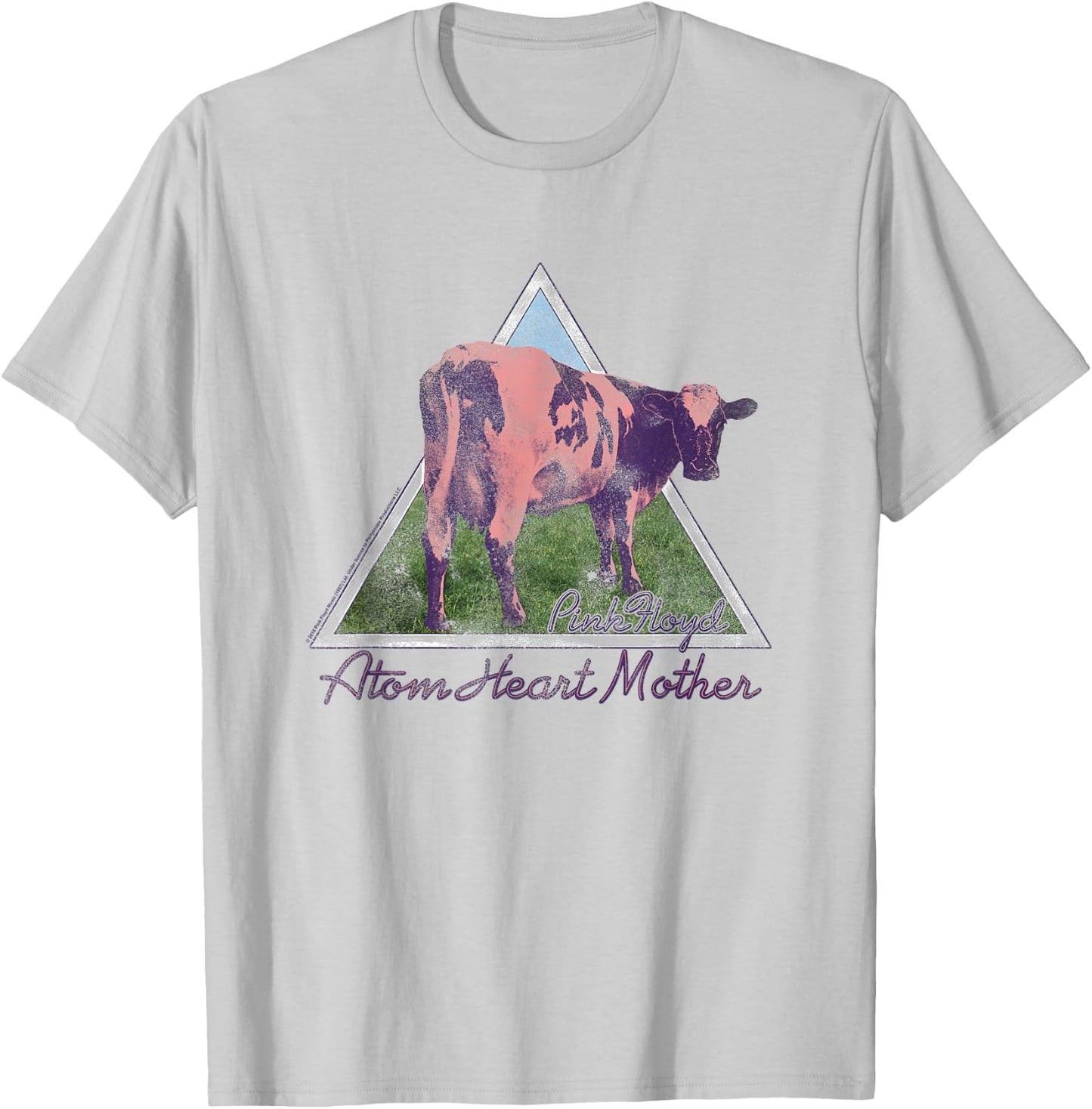 Pink Floyd Atom Mother Heart Pyramid T-Shirt - T-Shirt | Ash