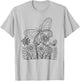 Butterfly Design for Colouring and Painting for Children T-Shirt - T-Shirt | Ash