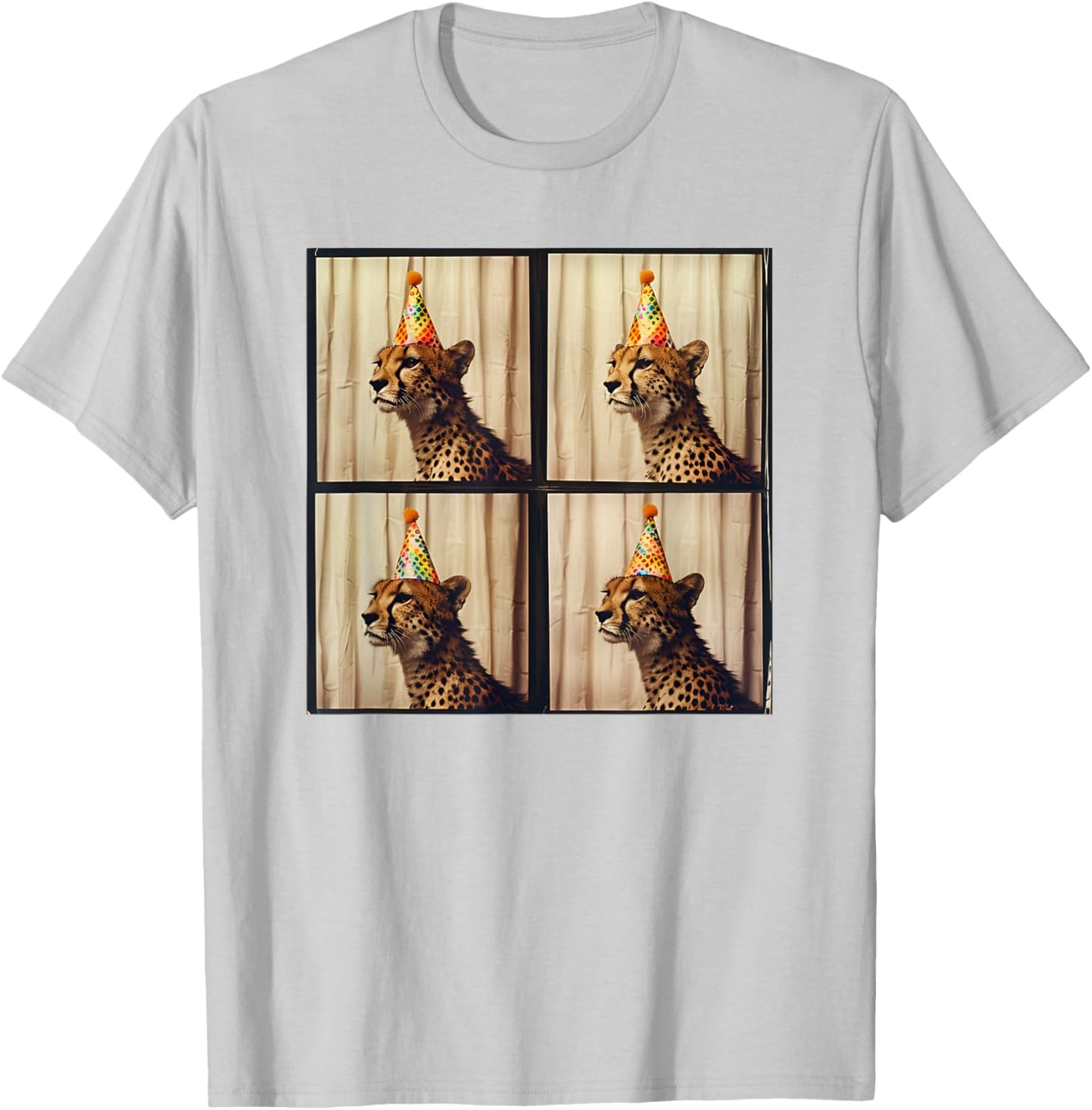 African Cheetah Colorful Safari Animal Birthday Cheetah T-Shirt - T-Shirt | Ash