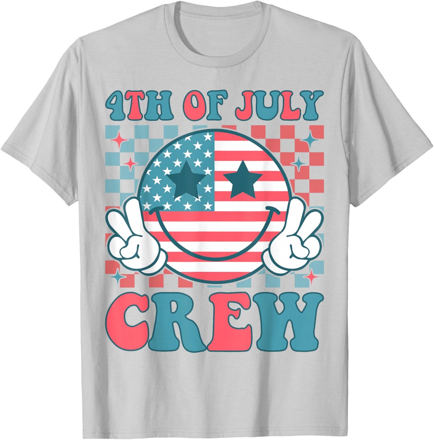4th of July Crew Matching Family Outfits Independence Day T-Shirt - T-Shirt | Ash