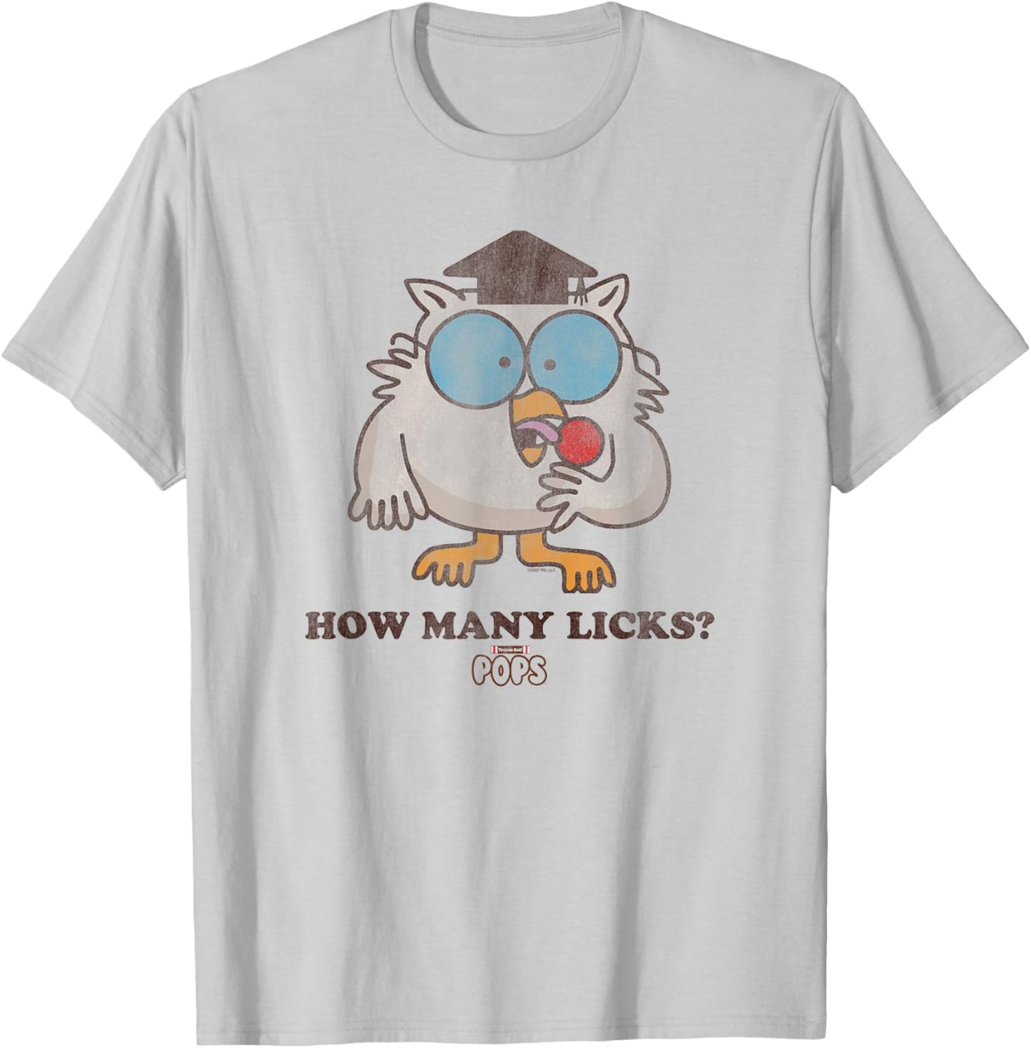 Tootsie Roll Pop Owl How Many Licks? T-Shirt - T-Shirt | Ash