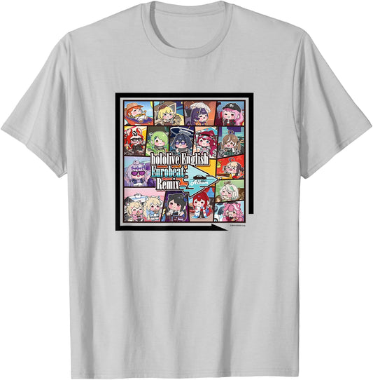 hololive English Eurobeat Remix Album T-Shirt - T-Shirt | Ash