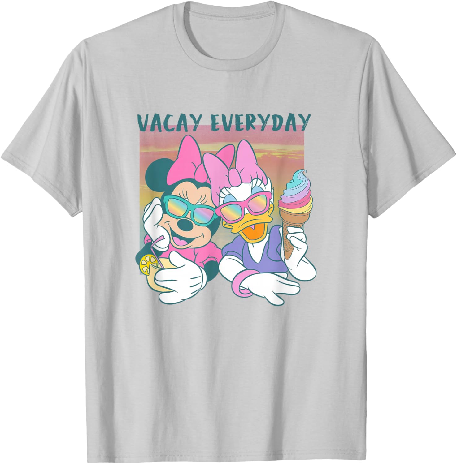 Disney Mickey and Friends Minnie & Daisy Vacay Everyday T-Shirt - T-Shirt | Ash