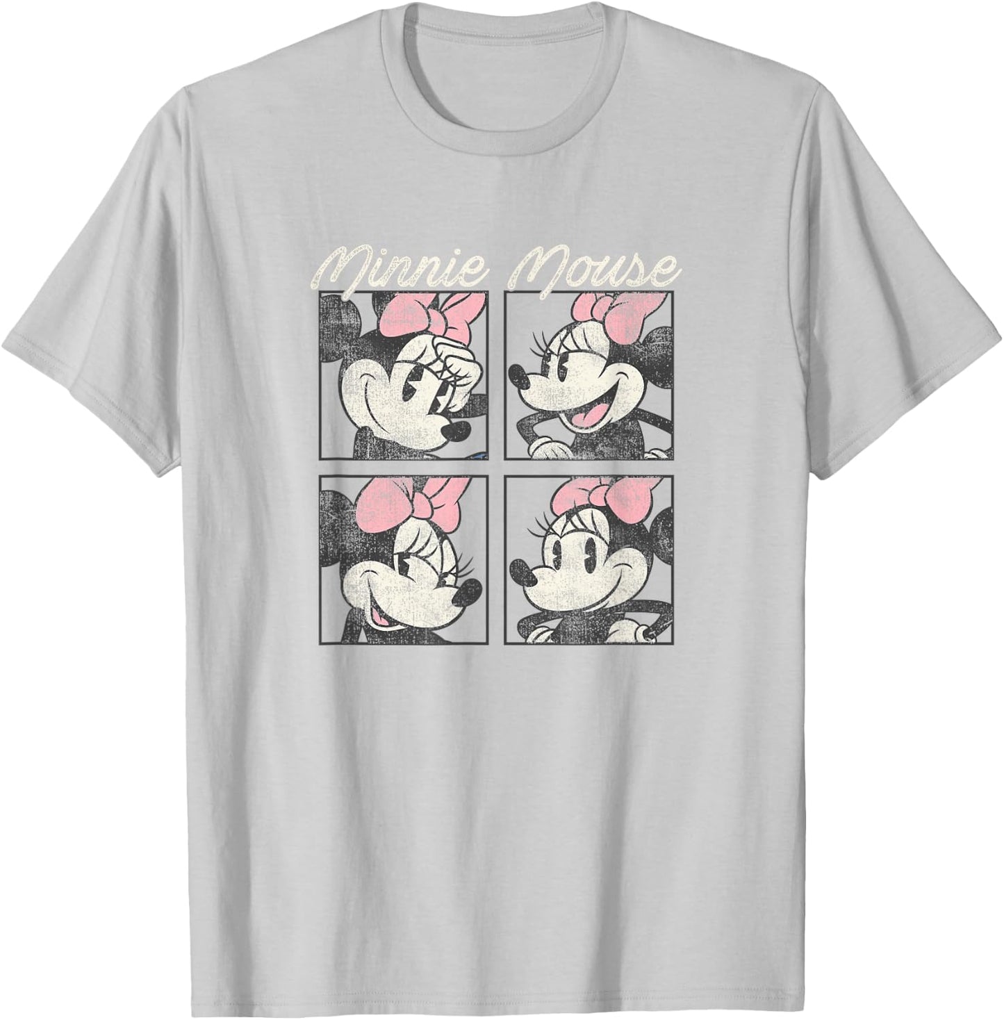 Disney Mickey And Friends Minnie Mouse Vintage Box Up T-Shirt - T-Shirt | Ash