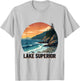 Lake Superior Scenic Nature Artwork T-Shirt - T-Shirt | Ash