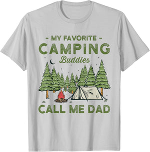 My Favorite Camping Buddies Call Me Dad Funny Father Sayings T-Shirt - T-Shirt | Ash