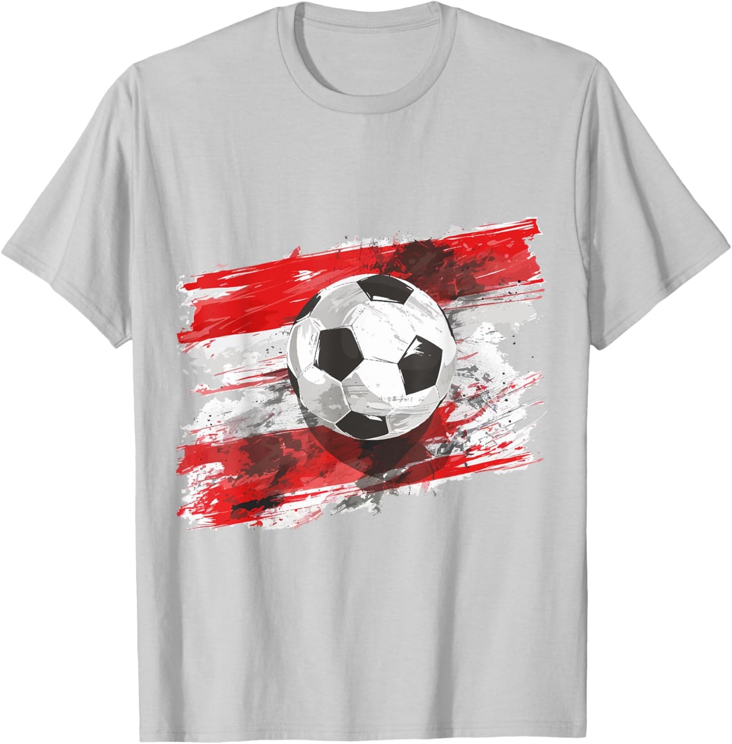 Österreich Flagge Fußball Austria Herren & Damen T-Shirt - T-Shirt | Ash