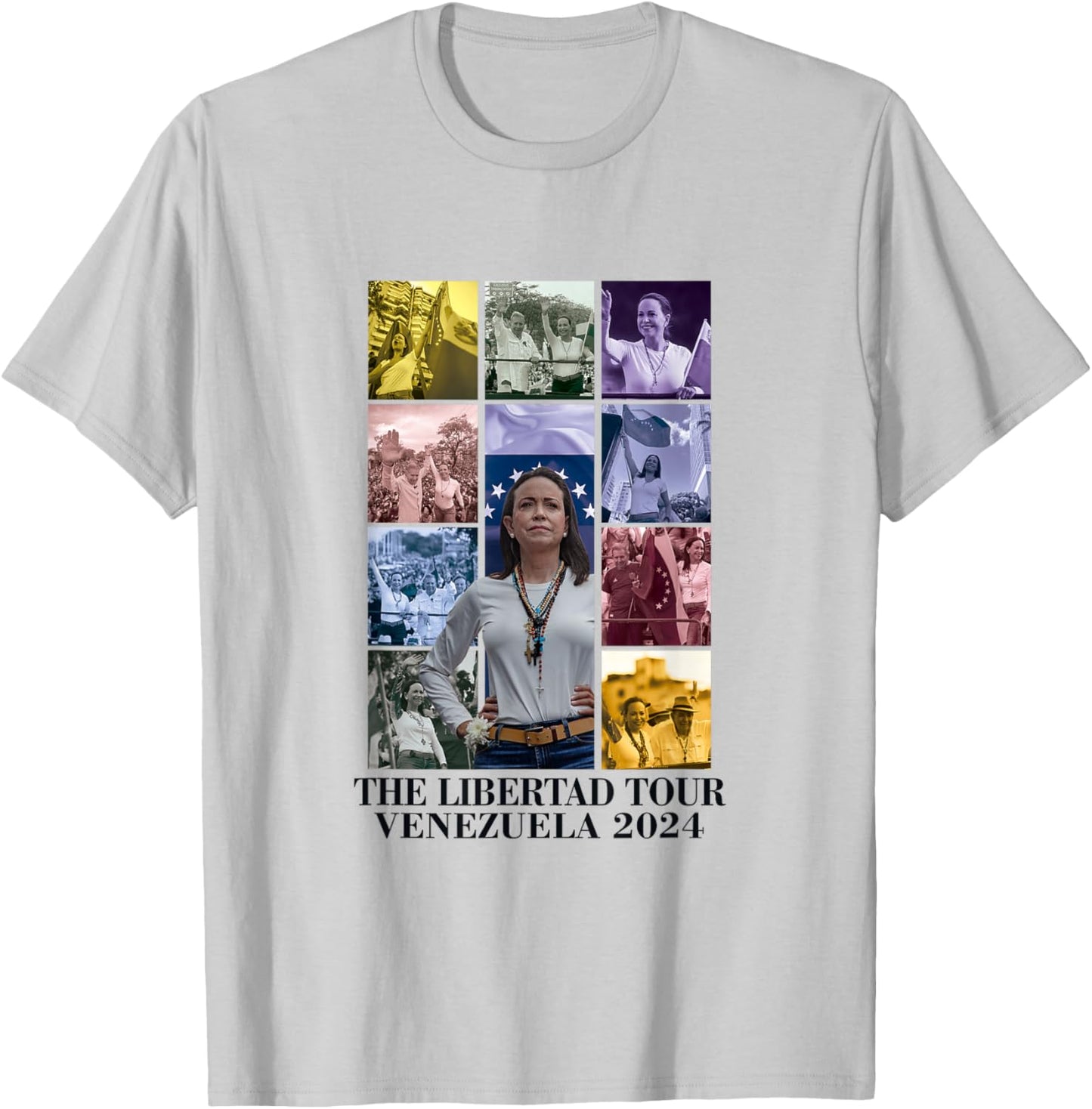 Freedom Venezuela 2024 T-Shirt - T-Shirt | Ash