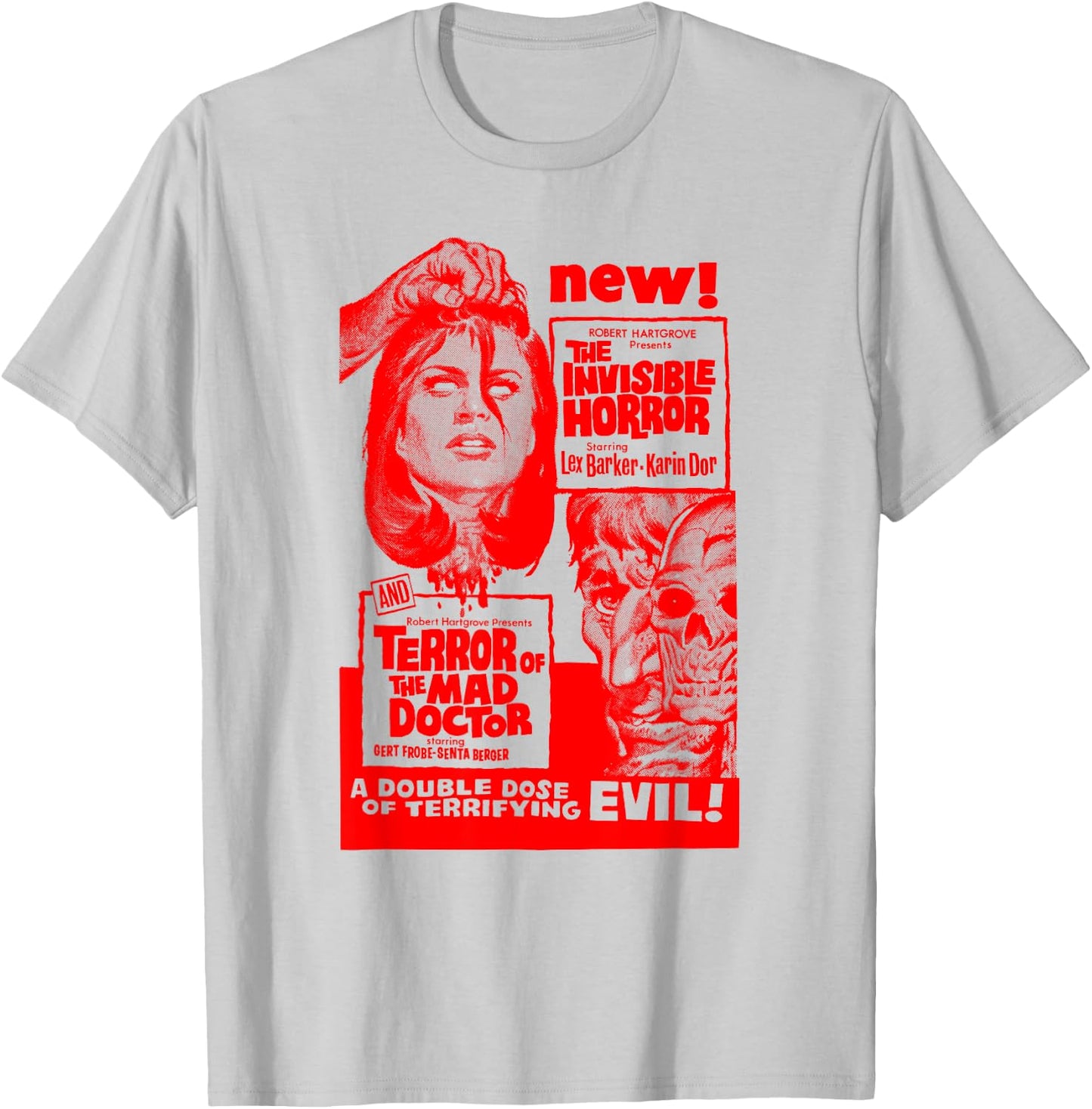Mad Doctor Terror Halloween Monster Poster Horror Movie T-Shirt - T-Shirt | Ash