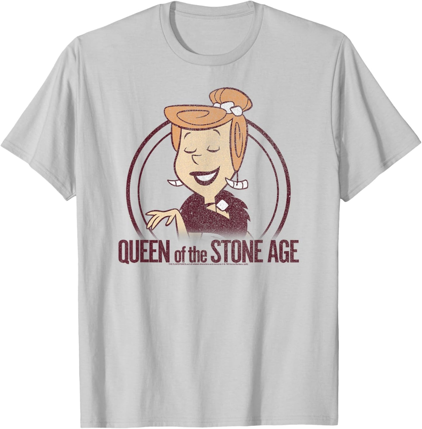 The Flintstones Wilma Queen of The Stone Age T-Shirt - T-Shirt | Ash