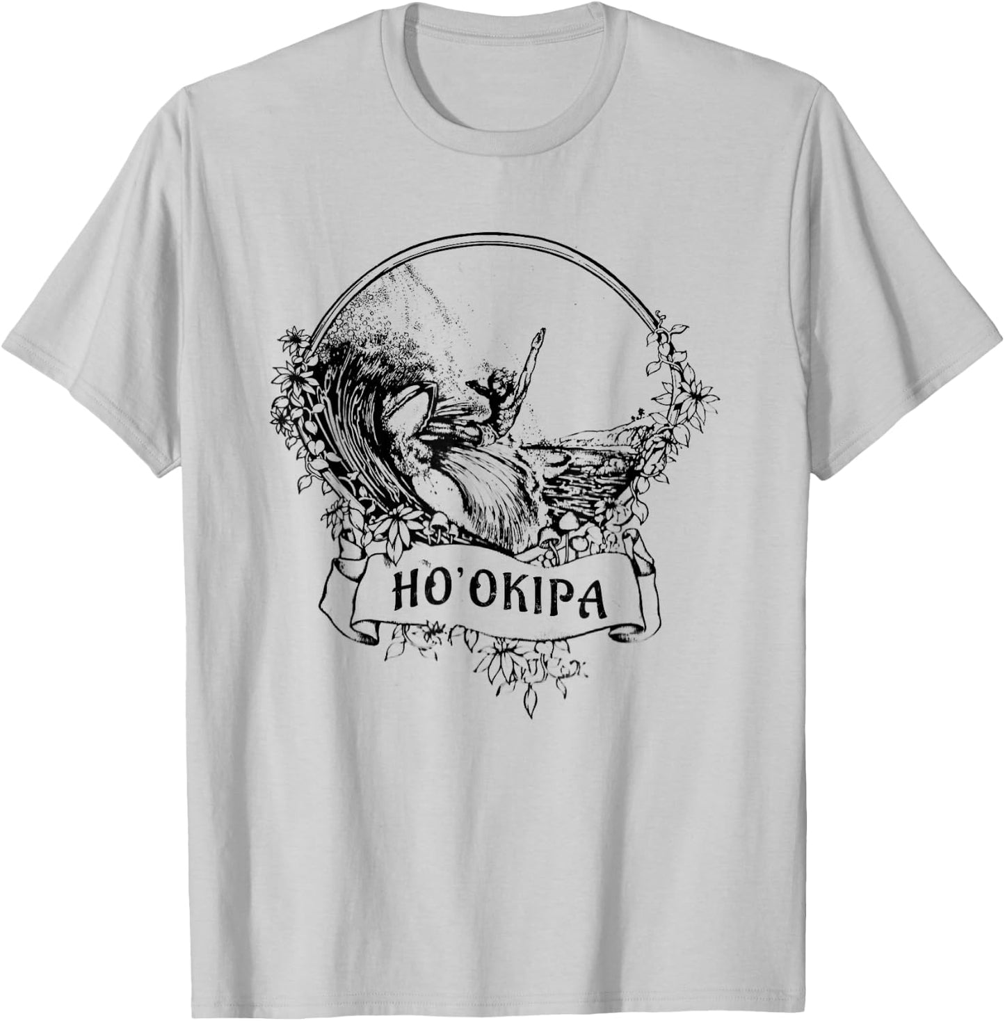 Surf Hookipa Maui Hawaii Vintage Retro Surfing T-Shirt - T-Shirt | Ash