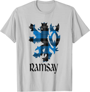 Clan Ramsay Tartan Scottish Family Name Scotland Pride T-Shirt - T-Shirt | Ash