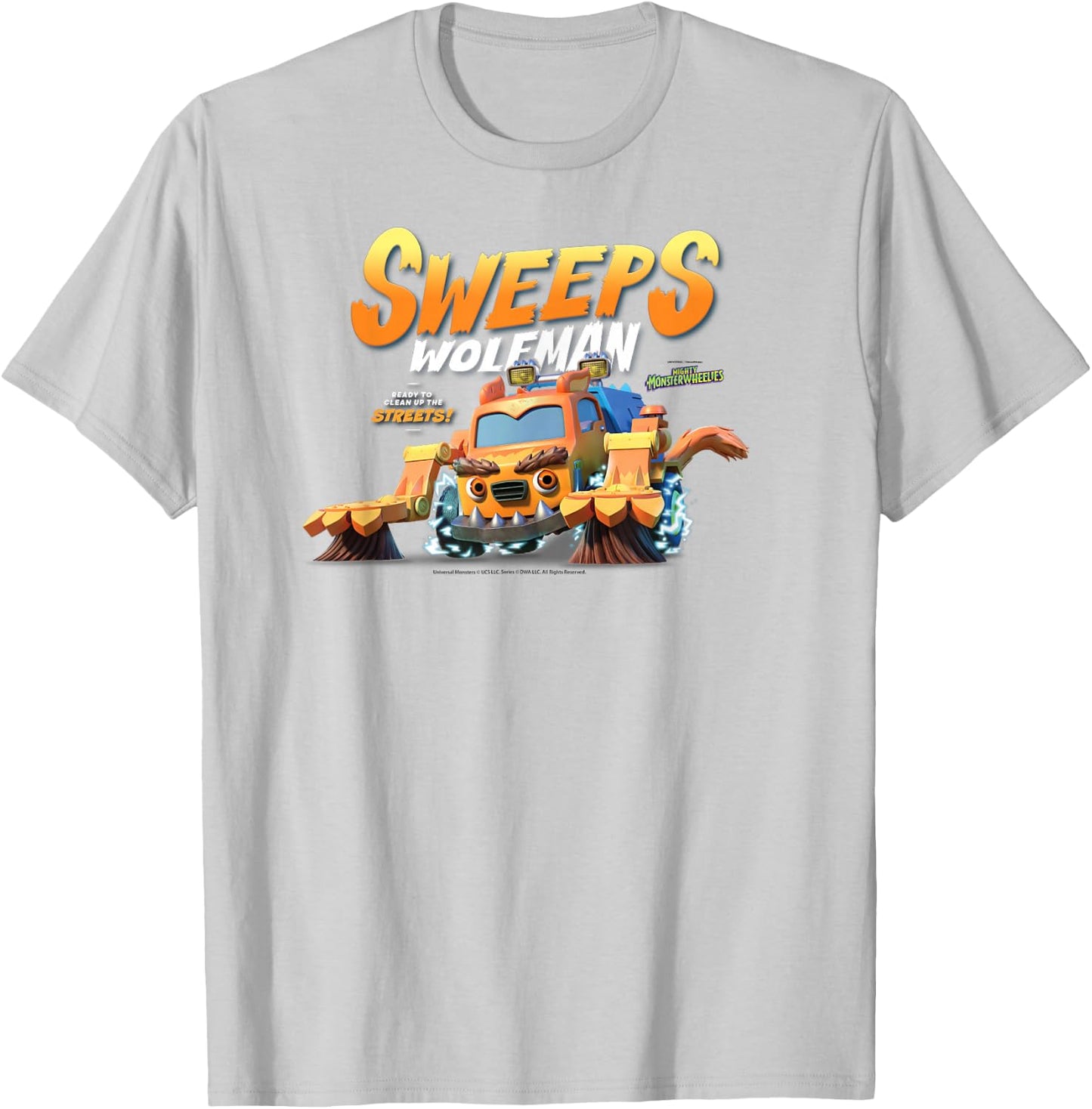 DreamWorks Mighty MonsterWheelies Sweeps Wolfman T-Shirt - T-Shirt | Ash