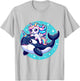 Cute Unicorn Riding Orca Killer Whale Lover Girls Kids T-Shirt - T-Shirt | Ash