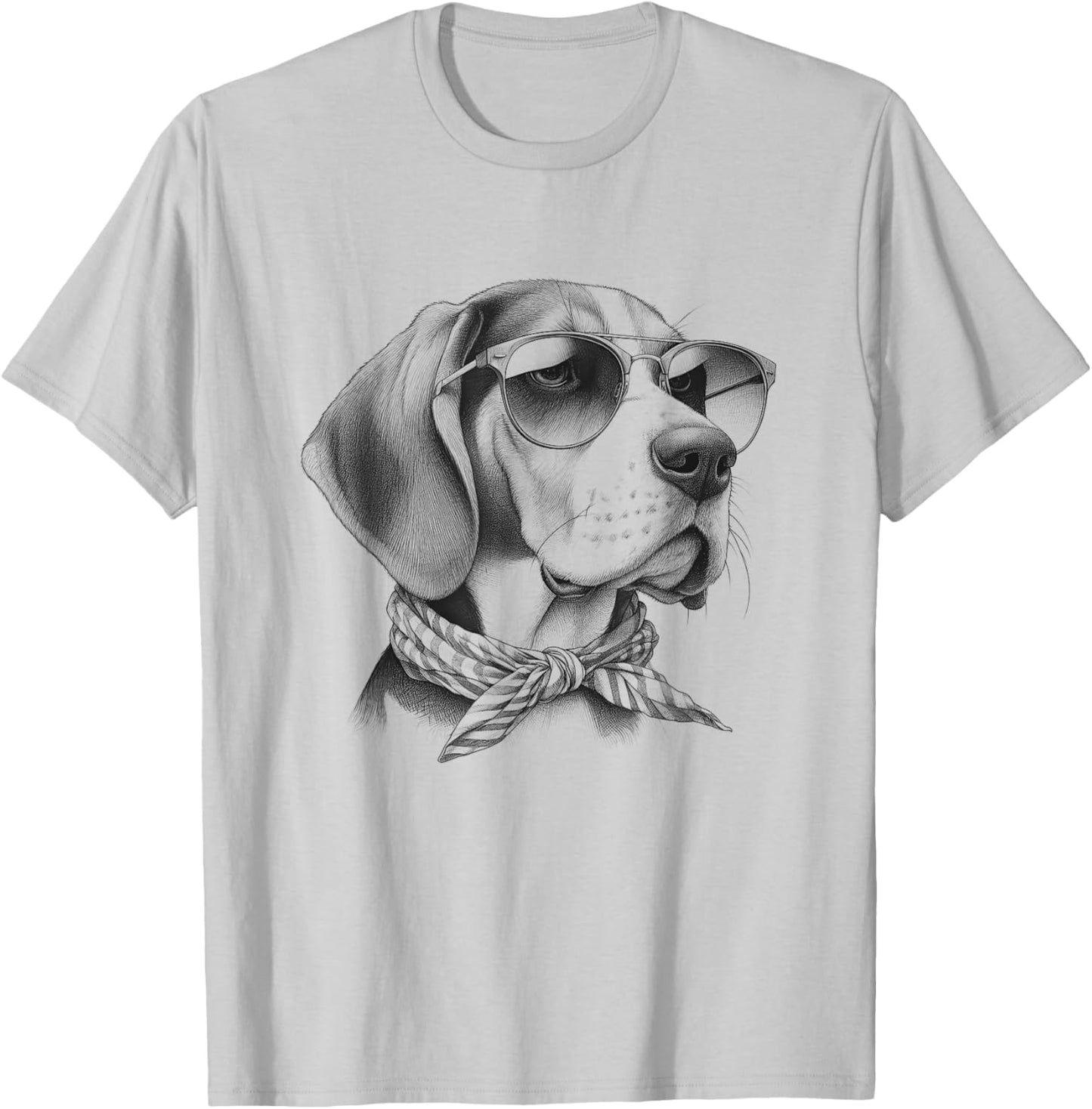 Treeing Walker Coonhound Dad Dog Sunglasses Design T-Shirt - T-Shirt | Ash