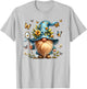 Colorful Butterfly Summer Gnome Graphic Spring T-Shirt - T-Shirt | Ash