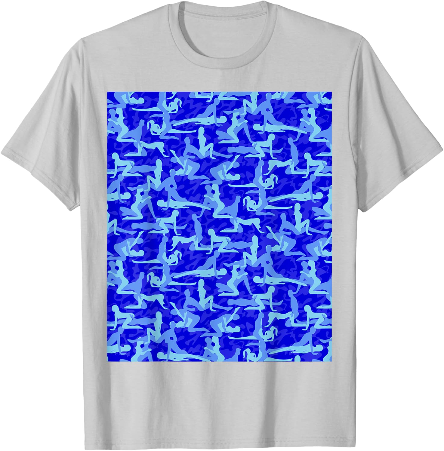 Kamasutra Camouflage (light and royal blue, blue) T-Shirt - T-Shirt | Ash