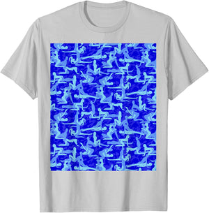 Kamasutra Camouflage (light and royal blue, blue) T-Shirt - T-Shirt | Ash